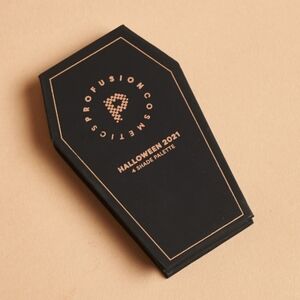 Profusion Cosmetics Coffin-Shaped Palette in Black and Gold Halloween Edition